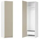 Шкаф распашной Байонна латте 60х232,2х54,5  с 2 полками, штангой и ящиком ЛДСП каркас белый